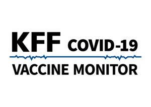KFF COVID-19 Vaccine Monitor logo with a blue underline.